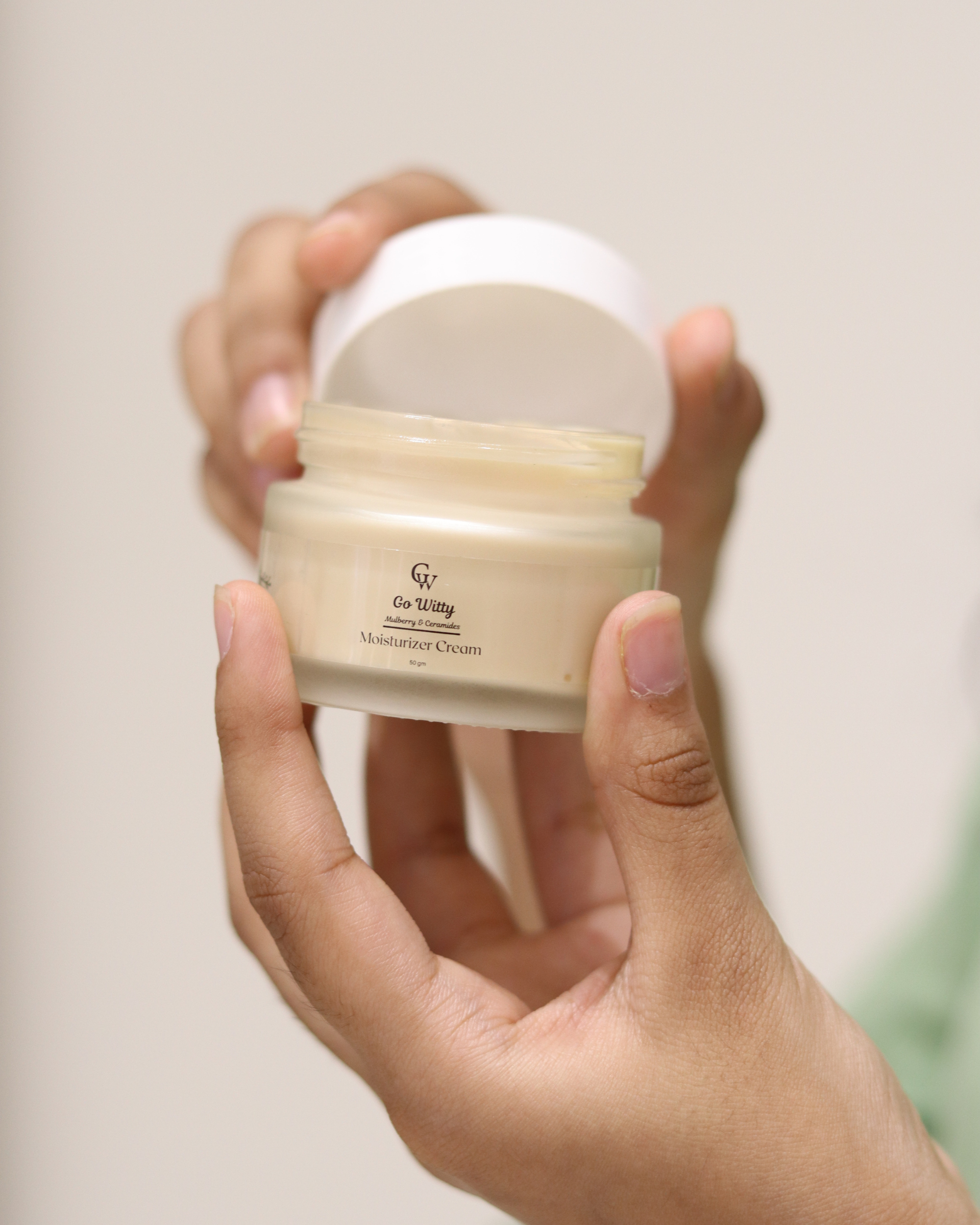 GoWitty enriched with ceramides Moisturizer | SLS & Paraben Free | For Sensitive & Combination Skin | 50g