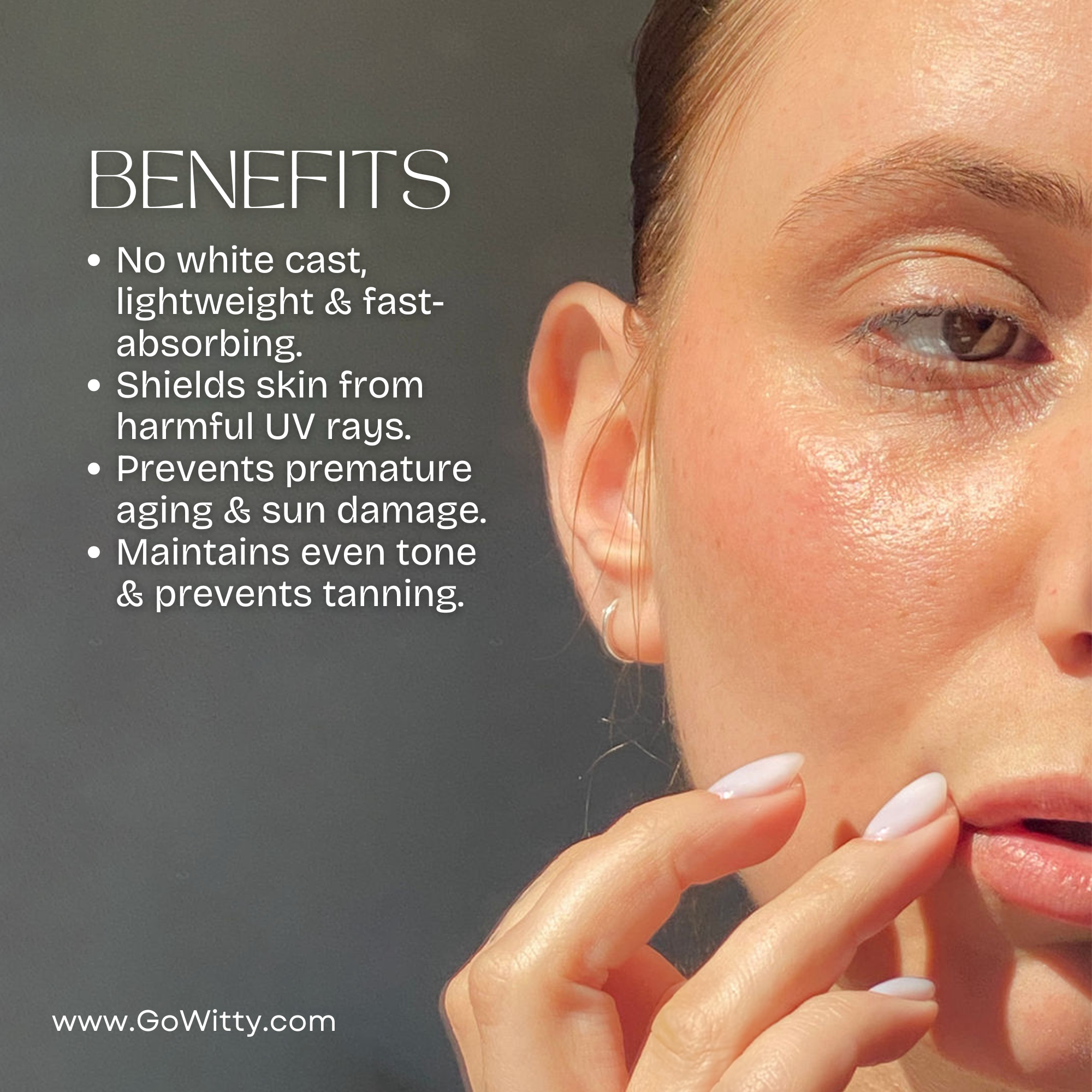 Gowitty Sunscreen SPF 50+ | Licorice & White Tea Extract | Natural Sun Protection | 50ml