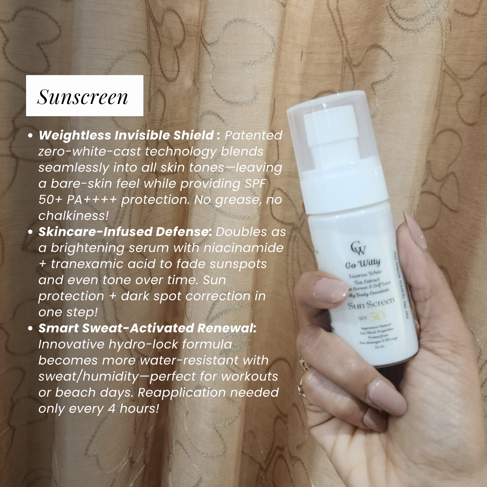 Gowitty Combo of 5 - (Sunscreen + Moisturiser + Toner + Serum + Cleanser)
