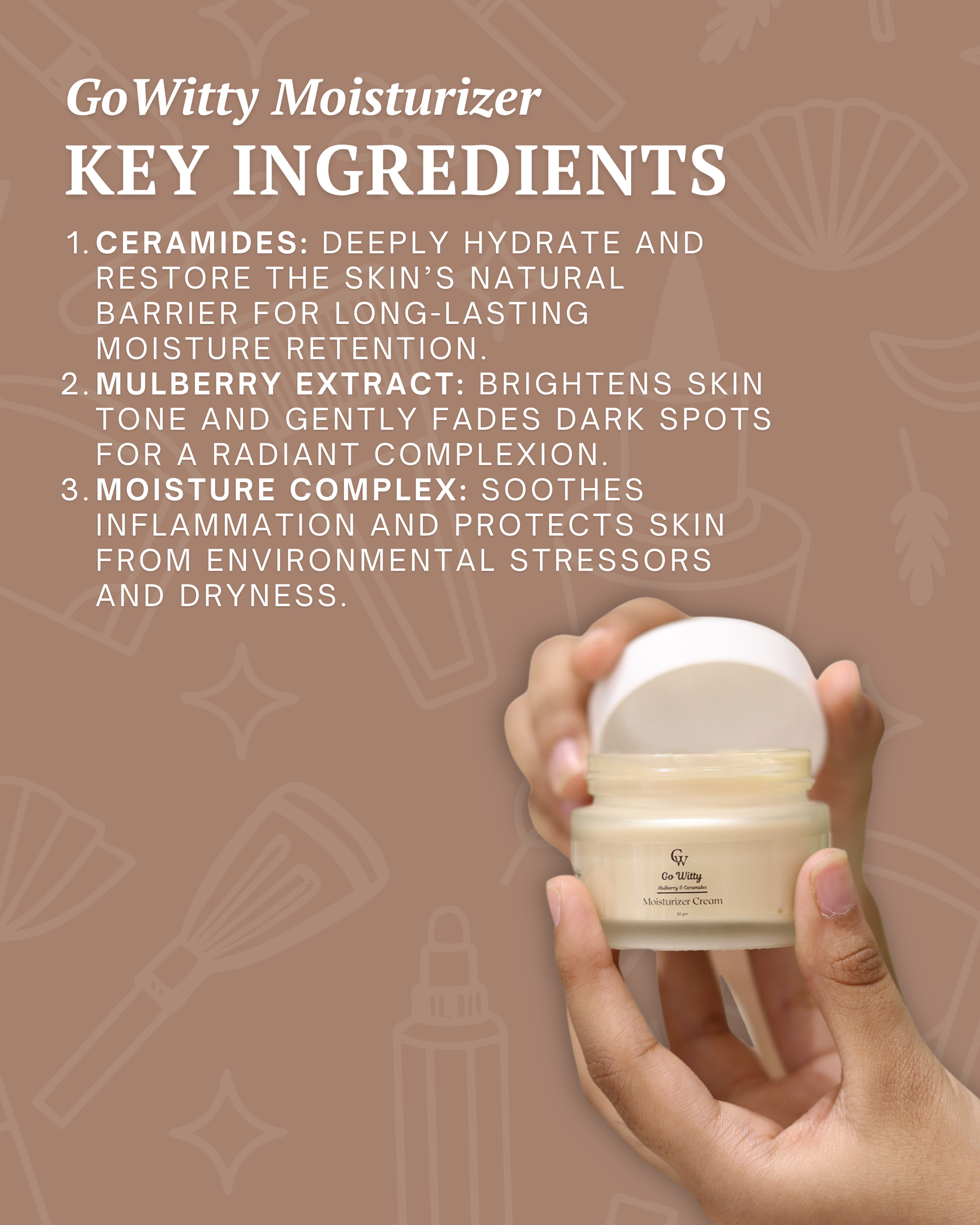 Gowitty Morning Skincare Combo – Cleanser + Sunscreen + Moisturiser (Daily Glow Essentials)