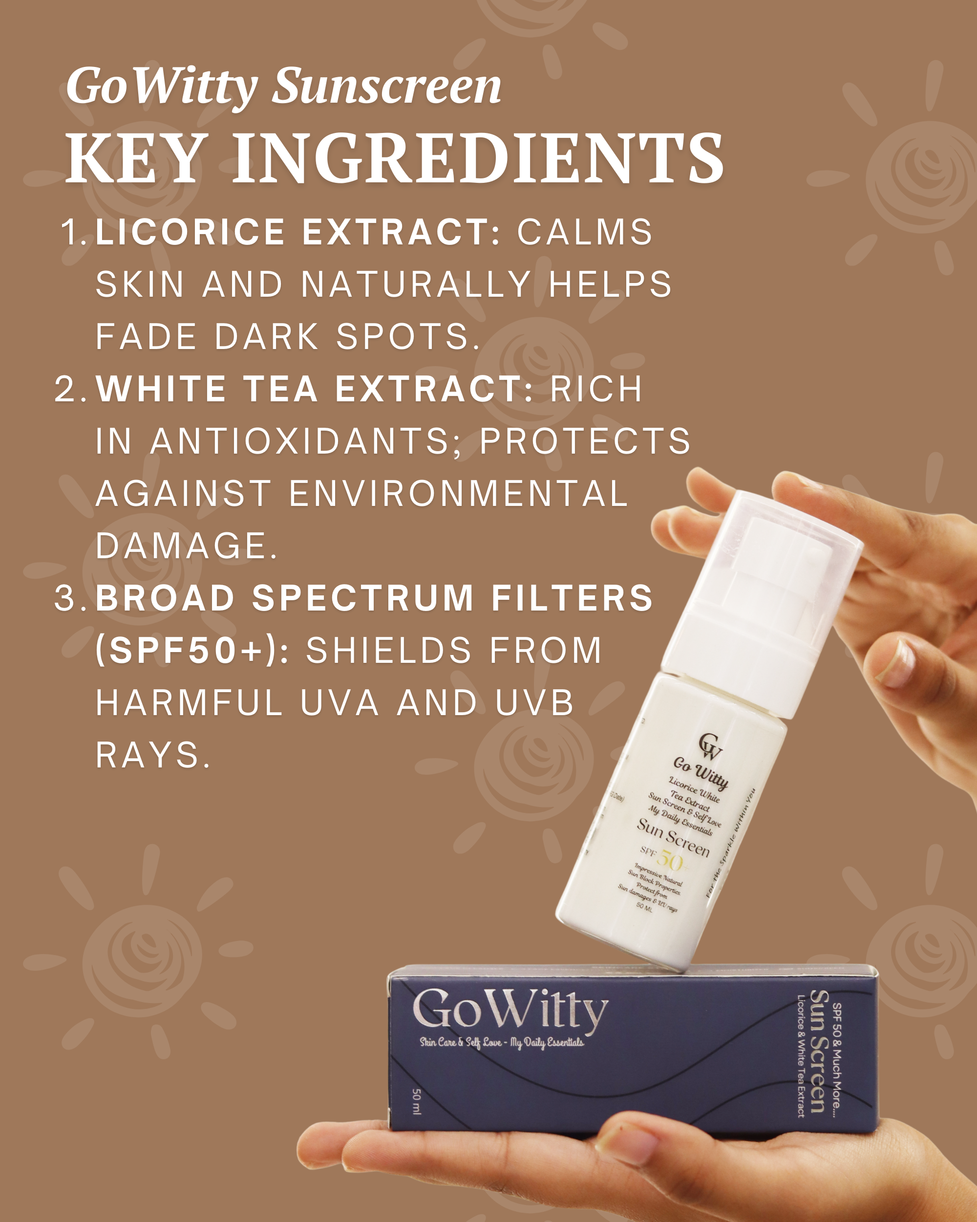 GoWitty Daily Essentials Trio: Cleanser, Toner & Sunscreen Combo