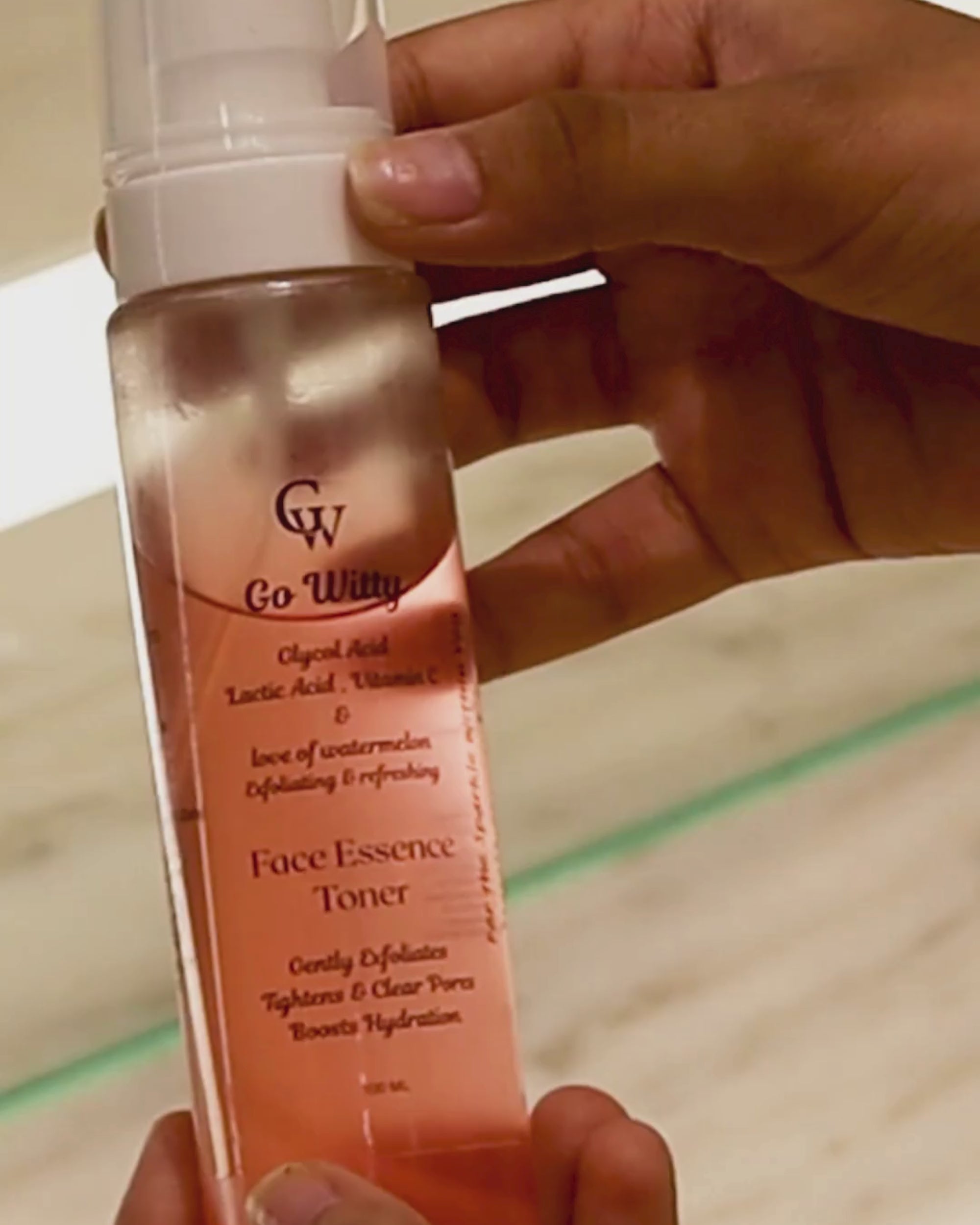 Go Witty Face Essence\Toner | Glycolic Acid, Lactic Acid & Vitamin C | Hydrating & Skin Brightening | SLS & Paraben Free | 100ml